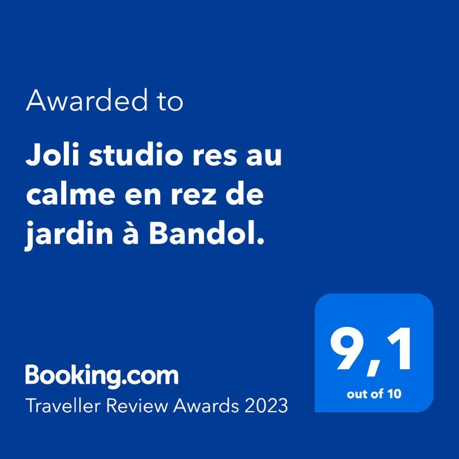 Joli studio res au calme en rez de jardin à Bandol. Exterior foto